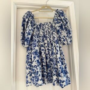 Abercrombie and fitch blue and white mini dress
